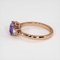 1.66 Ct. Bluish Purple Sapphire Ring, 18K Rose Gold 4