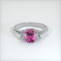 1.26 Ct. Pink Sapphire Ring, 10K White Gold 1