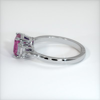 1.26 Ct. Pink Sapphire Ring, 10K White Gold 4
