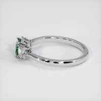 0.78 Ct. Bluish Green Sapphire Ring, 10K White Gold 4
