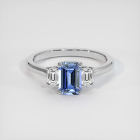 1.30 Ct. Blue Sapphire Ring, 10K White Gold 1
