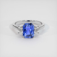 1.56 Ct. Blue Sapphire Ring, 10K White Gold 1