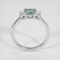 1.04 Ct. Bluish Green Sapphire Ring, 10K White Gold 3