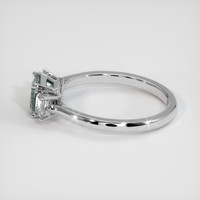 1.04 Ct. Bluish Green Sapphire Ring, 10K White Gold 4