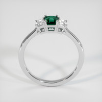 0.74 Ct. Greenish Blue Sapphire Ring, 10K White Gold 3