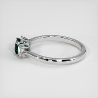 0.74 Ct. Greenish Blue Sapphire Ring, 10K White Gold 4