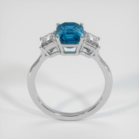 2.93 Ct. Greenish Blue Sapphire Ring, 10K White Gold 3