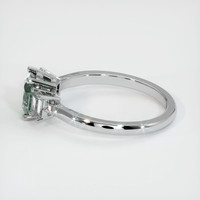 1.20 Ct. Green Sapphire Ring, 10K White Gold 4