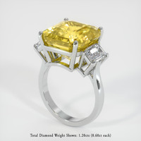 12.50 Ct. Yellow Sapphire Ring, 10K White Gold 2