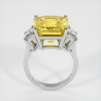 12.50 Ct. Yellow Sapphire Ring, 10K White Gold 3