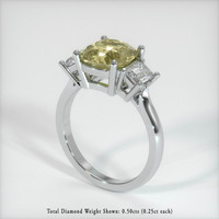 2.28 Ct. Yellow Sapphire Ring, 10K White Gold 2