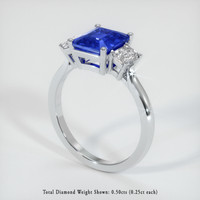 2.10 Ct. Sapphire Ring, 14K White Gold 2