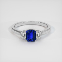 1.01 Ct. Blue Sapphire Ring, 14K White Gold 1