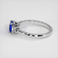 1.01 Ct. Blue Sapphire Ring, 14K White Gold 4