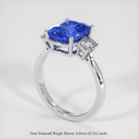 4.99 Ct. Sapphire Ring, 14K White Gold 2