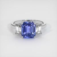 4.09 Ct. Color Change Sapphire Ring, 14K White Gold 1
