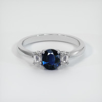 0.98 Ct. Sapphire Ring, 14K White Gold 1
