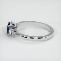 0.98 Ct. Sapphire Ring, 14K White Gold 4