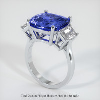 7.24 Ct. Sapphire Ring, 14K White Gold 2