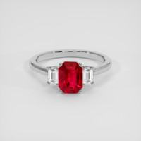 1.61 Ct. Ruby Ring, 14K White Gold 1