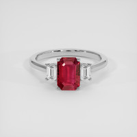 1.38 Ct. Ruby Ring, 14K White Gold 1