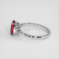 1.38 Ct. Ruby Ring, 14K White Gold 4