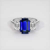 3.03 Ct. Blue Sapphire Ring, 14K White Gold 1
