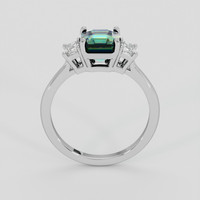 2.05 Ct. Bluish Green Sapphire Ring, 14K White Gold 3