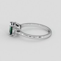 2.05 Ct. Bluish Green Sapphire Ring, 14K White Gold 4