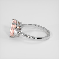 3.92 Ct. Padparadscha Sapphire Ring, 14K White Gold 4