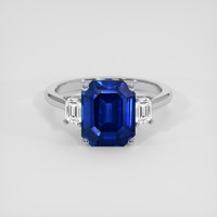 4.66 Ct. Blue Sapphire Ring, 14K White Gold 1