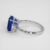 4.66 Ct. Blue Sapphire Ring, 14K White Gold 4