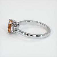 1.71 Ct. Orangish Brown Sapphire Ring, 14K White Gold 4
