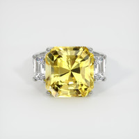 12.50 Ct. Yellow Sapphire Ring, 14K White Gold 1