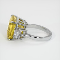 12.50 Ct. Yellow Sapphire Ring, 14K White Gold 4