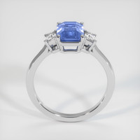 3.04 Ct. Blue Sapphire Ring, 18K White Gold 3
