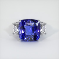 11.20 Ct. Blue Sapphire Ring, 18K White Gold 1