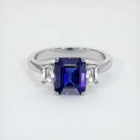 2.64 Ct. Sapphire Ring, 18K White Gold 1