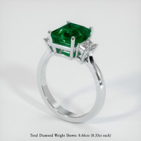 Emerald Ring 3.12 Ct. 18K White Gold Preview