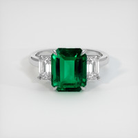 4.18 Ct. Emerald Ring, 18K White Gold 1
