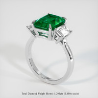 4.18 Ct. Emerald Ring, 18K White Gold 2