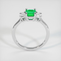 0.70 Ct. Emerald Ring, 18K White Gold 3