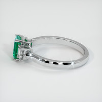 0.88 Ct. Emerald Ring, 18K White Gold 4