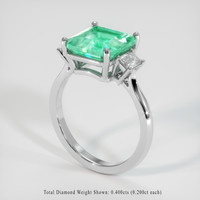 3.29 Ct. Emerald Ring, 18K White Gold 2