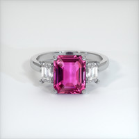 3.11 Ct. Sapphire Ring, 18K White Gold 1