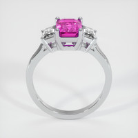 1.72 Ct. Pink Sapphire Ring, 18K White Gold 3