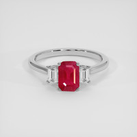 1.03 Ct. Ruby Ring, 18K White Gold 1