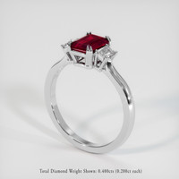 1.62 Ct. Ruby Ring, 18K White Gold 2