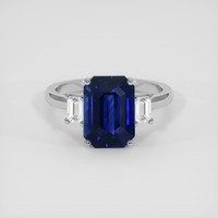 5.08 Ct. Blue Sapphire Ring, 18K White Gold 1