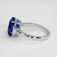 5.08 Ct. Blue Sapphire Ring, 18K White Gold 4